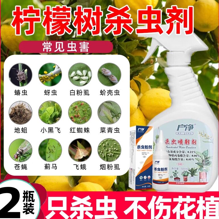柠檬树杀虫剂专用药虫红蜘蛛除虫柠檬驱发黄生树叶子虫长虫香水打