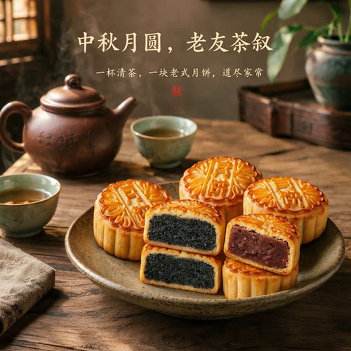 传统中式糕点中秋月饼广式月饼