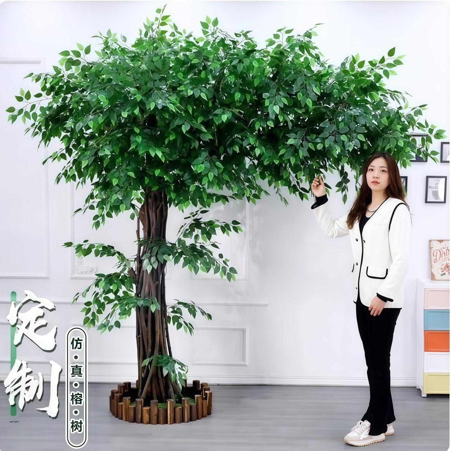 仿真绿色榕树假树仿真大型植物商场婚礼道具许愿树景观树橱窗装饰