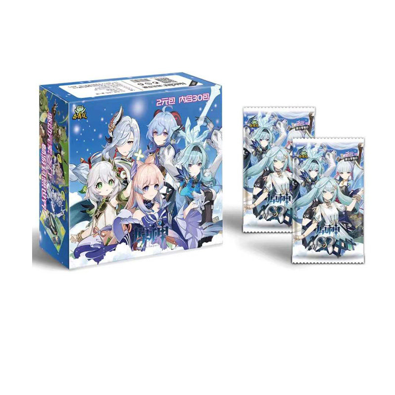 小青蛙原神卡片钟离雷电将军可莉人物精美闪卡收藏卡牌周边玩具