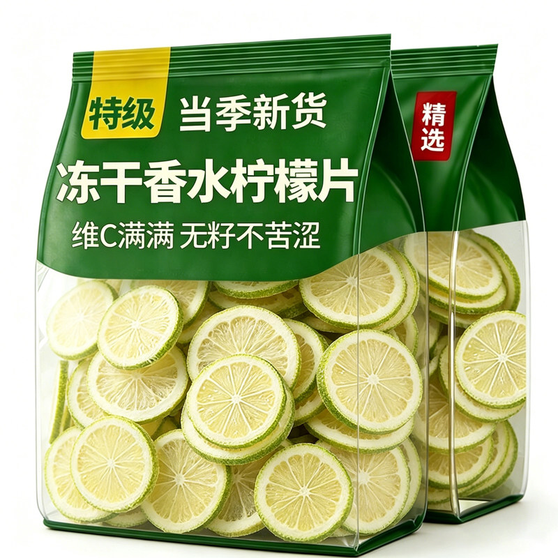 香水柠檬片冻干青皮柠檬干片泡茶无蜂蜜不加糖泡水喝水果茶冷泡茶