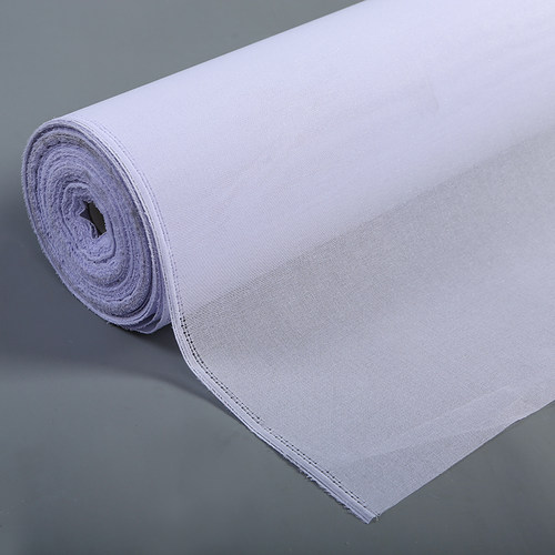 白色琴峰单面带胶领衬窗帘粘衬