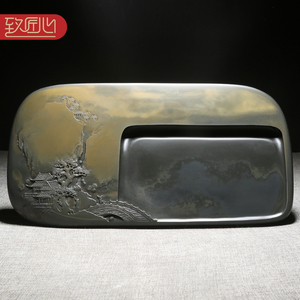 无梦徽州大师砚台附收藏证书