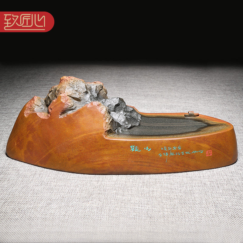 非遗歙砚名师作品观山天然原石
