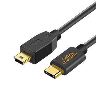 type-c转miniusb梯形口数据连接线转接头适用于苹果笔记本MacBook连接佳能尼康单反相机硬盘mp3充电传输t型口