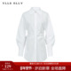 ELLY 收腰修身 衣衫 女2025秋夏季 YLLE 长袖 妙影衬衫 新款 显瘦衬衣