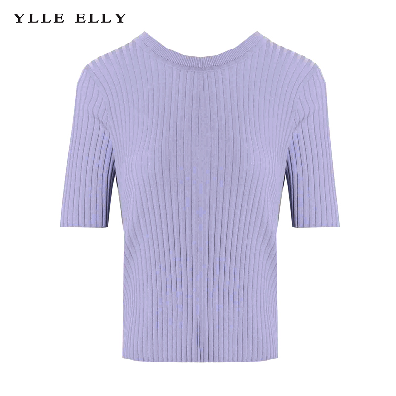 直筒针织衫简约条纹t恤