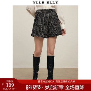 YLLE ELLY/衣衫妙影 阔腿短裤冬季新款时尚高腰休闲裤