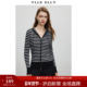 拉链款 YLLE 连帽薄外套 妙影黑白条纹开衫 女2025早秋新款 ELLY 衣衫