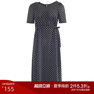 YLLE ELLY優(yōu)雅氣質(zhì)連衣裙設(shè)計(jì)感印花收腰長(zhǎng)裙