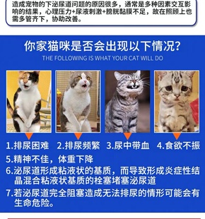 合宠利尿通宠物猫咪泌尿排尿困难膀胱炎尿血结石猫尿路感染泌尿通