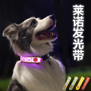 莱诺狗狗夜行灯Laroo宠物咔啦发光灯带项圈吊坠夜间夜光遛狗夜灯