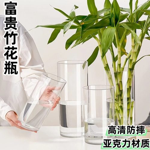 水培富贵竹花瓶专用透明亚克力