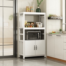 厨房置物架35深实木柜落地多层微波炉烤箱收纳架家用多功能储物架