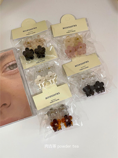 韩国代购 进口ins可爱透明小花蝴蝶结发抓 刘海碎发迷你小抓夹