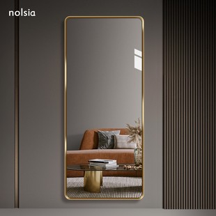 家用全身落地镜子卧室高清网红挂墙穿衣镜ins风服装 店专用试衣镜