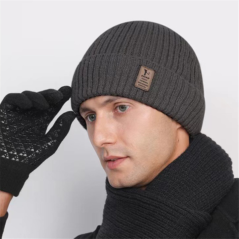 针织毛线帽冬季保暖加绒加厚