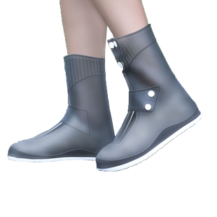硅胶雨鞋套防滑加厚耐磨男女夏高筒雨靴时尚外穿成人防水脚套水鞋