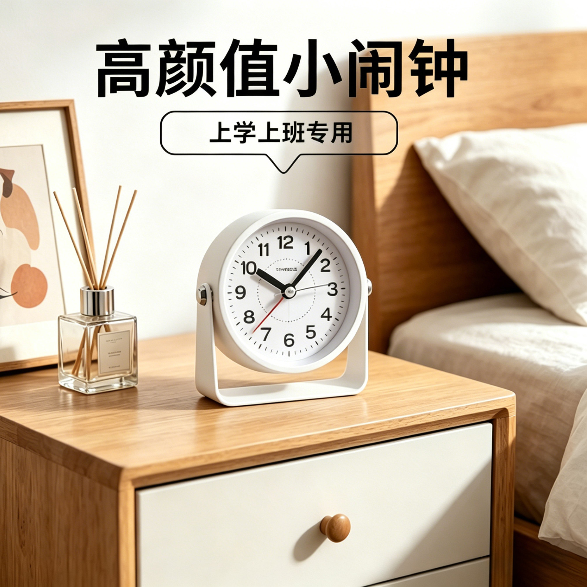 金属闹钟学生专用起床神器2026新款时钟座钟台钟儿童男女孩小闹铃