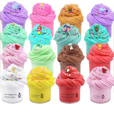 Beautiful Mixing Fluffy DIY Slime Toys Floam Slimes Scented