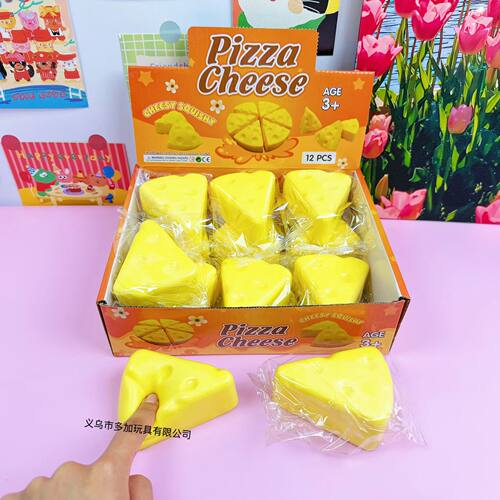 12pcs/Full Case Triangle Cheese Slow Rising Squishy Toy, Sim