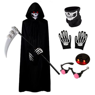 Halloween Scary Costume Grim Reaper Costume for Boys Kids Co