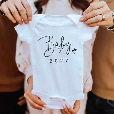 Pregnancy Reveal Baby Coming Soon 2027 Announcement Newborn