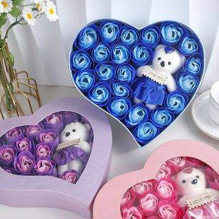 22 Flowers Soap Flower Gift Rose Box Valentines Day Gift Bea