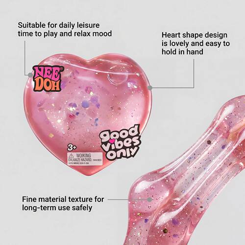 Heart Shaped Squishy Toy, Soft Non-Sticky Quick Bounce Back,