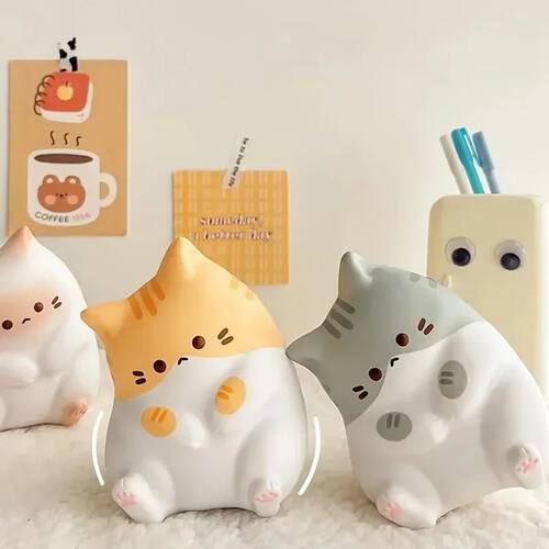 Soft PU Slow Rebound Cartoon Cat Pop Fidget Toy, 1PC Adorabl