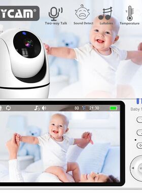 5 Inch Video Baby Monitor With Camera PTZ Zoom Babyphone Cam