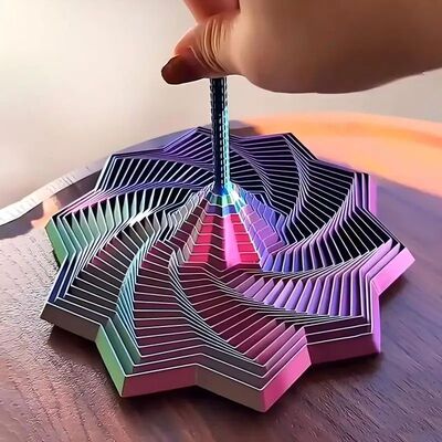 3D Printing Expanded Sensory Fidget Star Model Visual Illusi