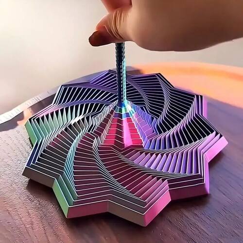 3D Printing Expanded Sensory Fidget Star Model Visual Illusi