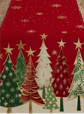 Christmas Table Runner Rectangular Festive Table Decoration,