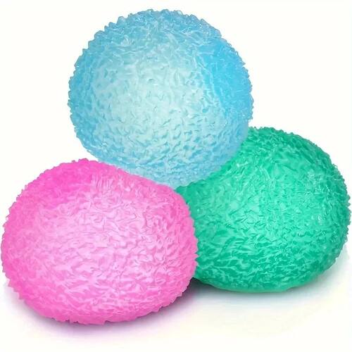 Fun Multicolor Ice Ball Squeeze Toy, Soft Pop & Pinch Sensor