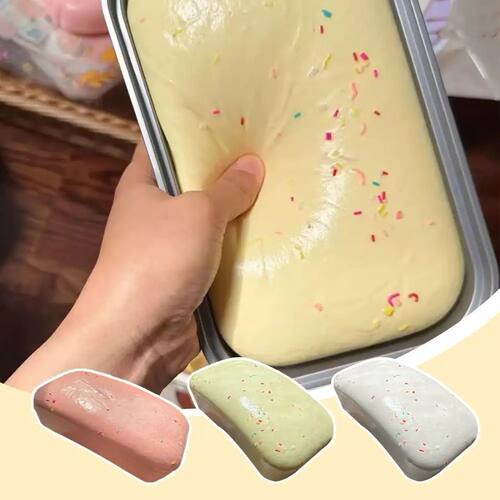 Solid Slime Soft Toy Slow Rise Sticky Rebound Box Cake Butte