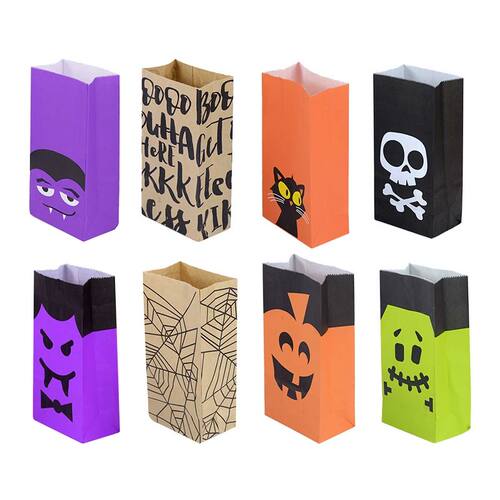 10/20pcs Halloween Candy Bag Wrapping Supplies Cute Ghost Pu