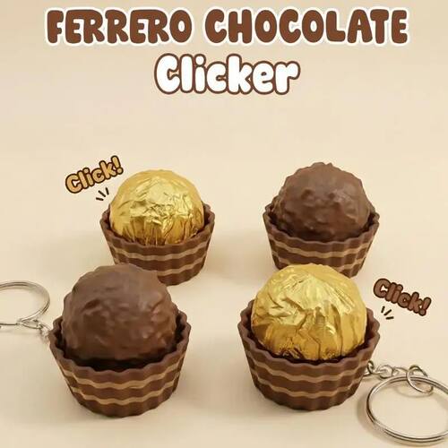 Simulated Chocolate Keyboard Keychain Fidget Toys Push Stres