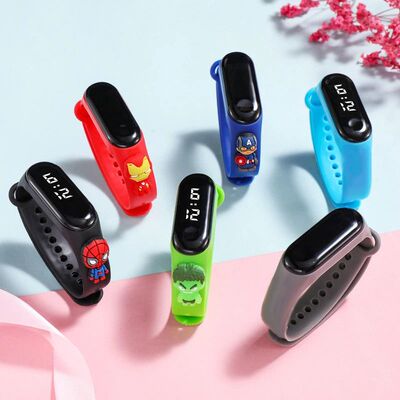 3D Cartoon Spiderman Kids Watches for Children Sports Bracel