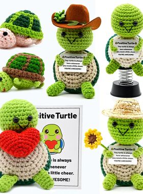 Animal Series-Positive Energy Turtle Crochet Doll, Handmade