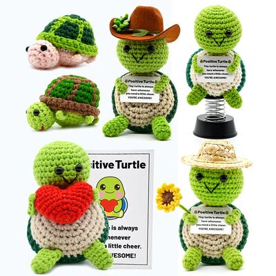 Animal Series-Positive Energy Turtle Crochet Doll, Handmade