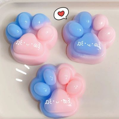 Kawaii Squishy Cat Paw Soft Jelly Feel Squeeze Toy Anti-Stre