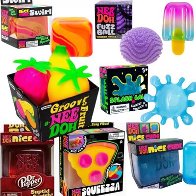 Schylling Needoh pizza Sensory Fidget Cube Stress Relief Squ