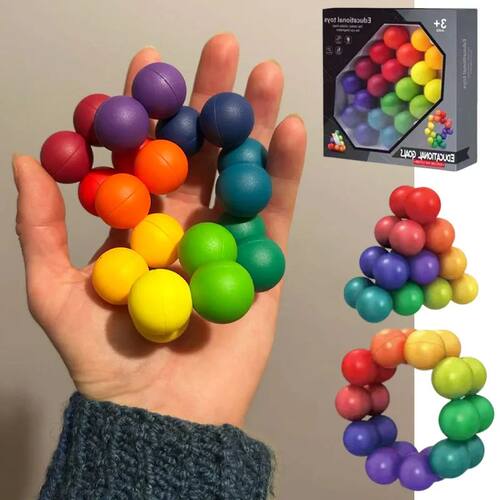 Fidget Toy 3D Puzzle Ball Endless Twisted and Turned Flexibl