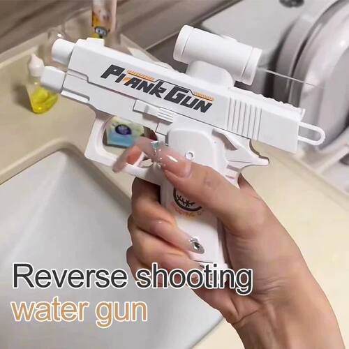 Creative 2-Way Water Spray Gun Reverse Splash Toy for Prank