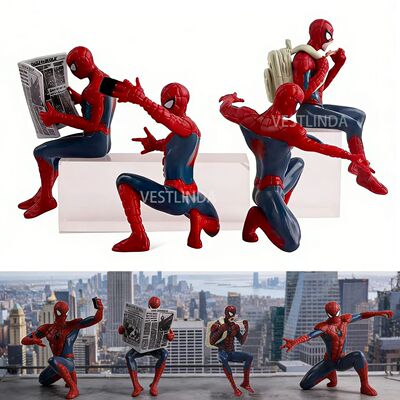 Superhero Mini Ornaments 7-9 cm Spiderman Model Toy Action C
