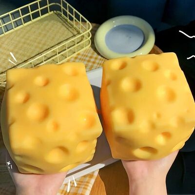 Giant Cheese Squeeze Toy Extra Large Size Cheese Squishy Fid