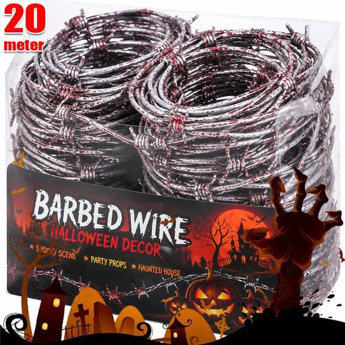 Barbed Wire Halloween Prop for Fence Decoration Simulation F