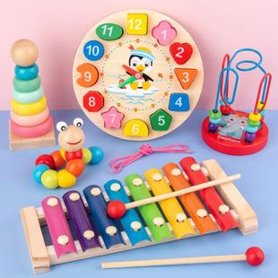 Kids Learning Baby Early Toys Puzzles Montessori Wooden