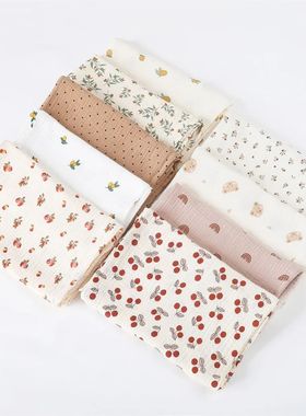 Cotton Swaddle Blanket Baby Blanket Floral Print Muslin Diap